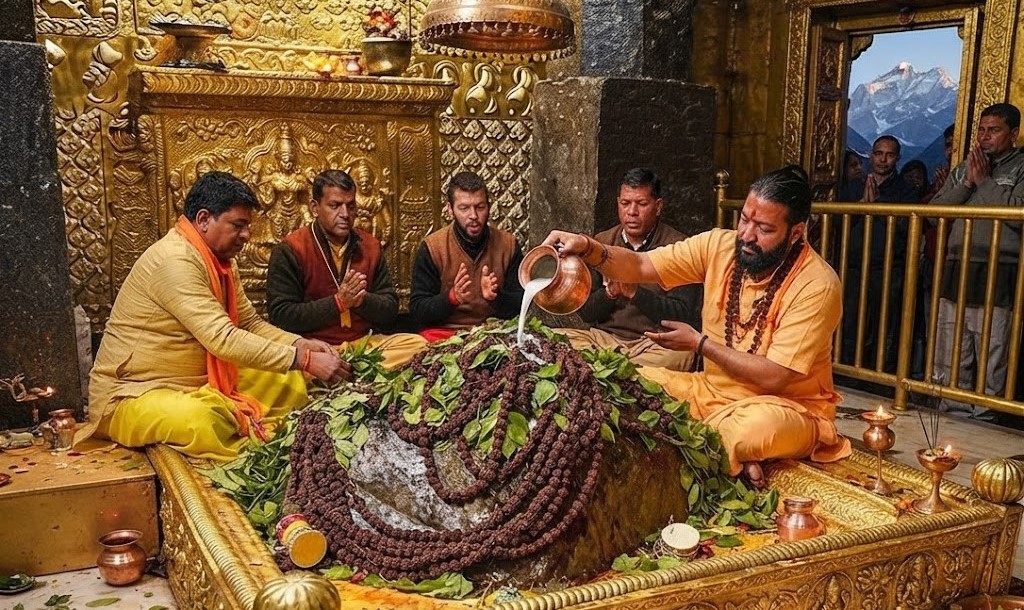 Kedarnath Rudrabhishek Puja at Kedarnath Temple